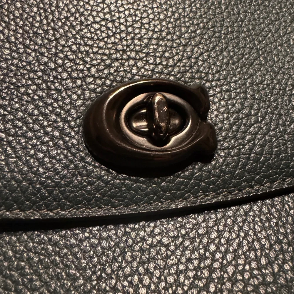 Coach Cassie Elegant Black Crossbody Bag Dark Pine Green - Picture 3 of 11